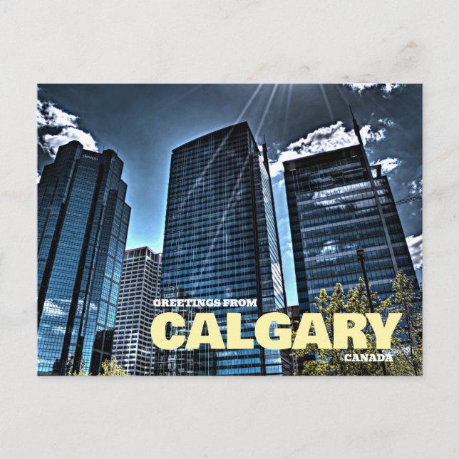Saudações de Calgary Canadá Cartão Postal (Frente)