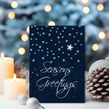Saudações de Fim de Ano — Cartão de Natal Noite Es