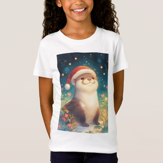 Saudações de Fim de Ano da Camiseta da Lontra (Frente)