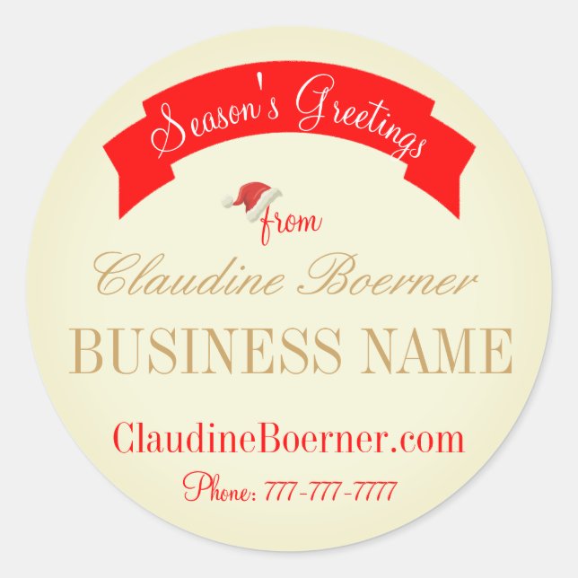 Saudações de Fim de Ano de Adesivos de Empresa Eti (Frente)