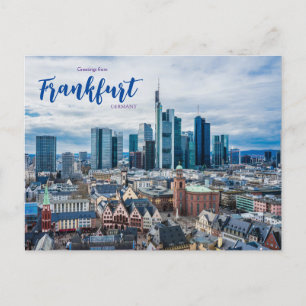 Saudações de Frankfurt Alemanha Cartão Postal