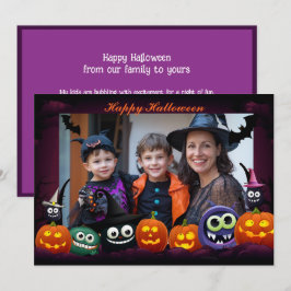 Saudações de Halloween com cartão de foto personal