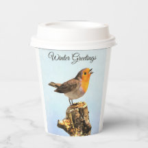 Saudações de Inverno. Robin cantando