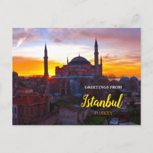 Saudações de Istanbul Cartão Postal de Viagem da T