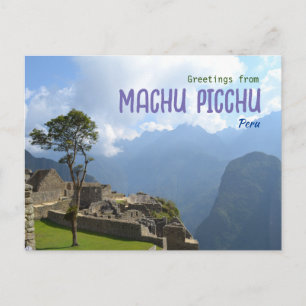 Saudações de Machu Picchu Peru Cartão Postal Cênic