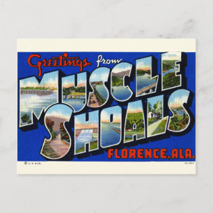 Saudações de Muscle Shoals, AL Cartão Postal