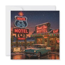 Saudações de Natal da Neon Motel Route 66
