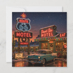 Saudações de Natal da Neon Motel Route 66
