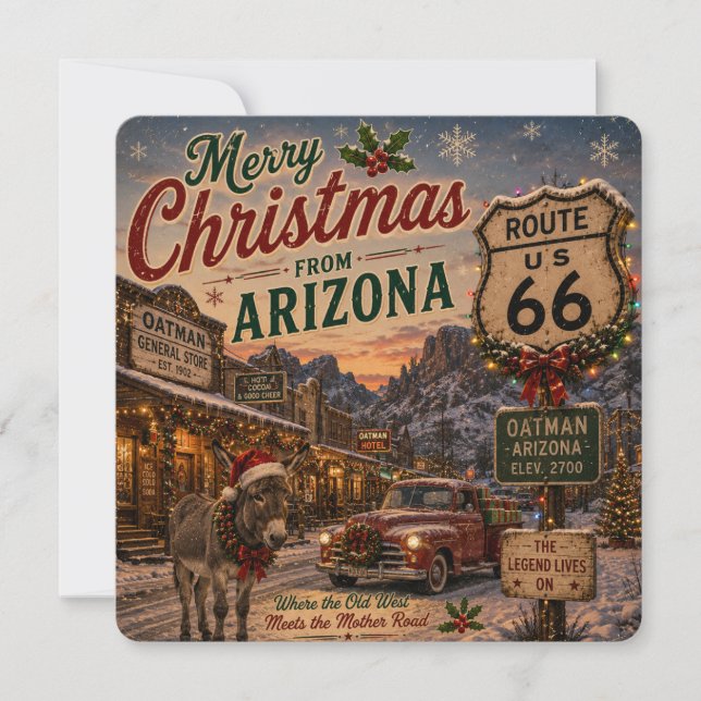 Saudações de Natal da Rota 66 no Arizona (Frente)