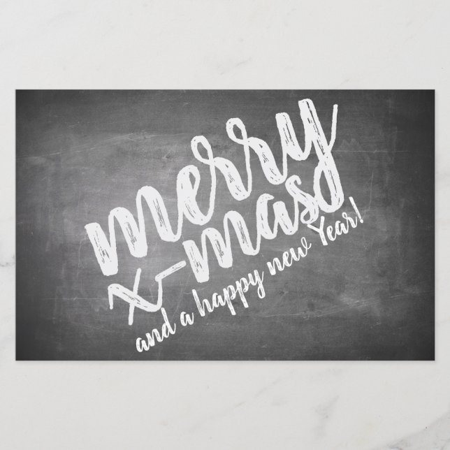 Saudações de Natal no Quadro de Giz (Frente)