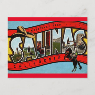 Saudações de Salinas Califórnia Cartão Postal de V