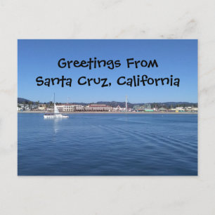 Saudações de Santa Cruz, cartão postal da Califórn