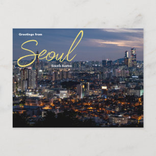 Saudações de Seul Coreia do Sul Cartão Postal