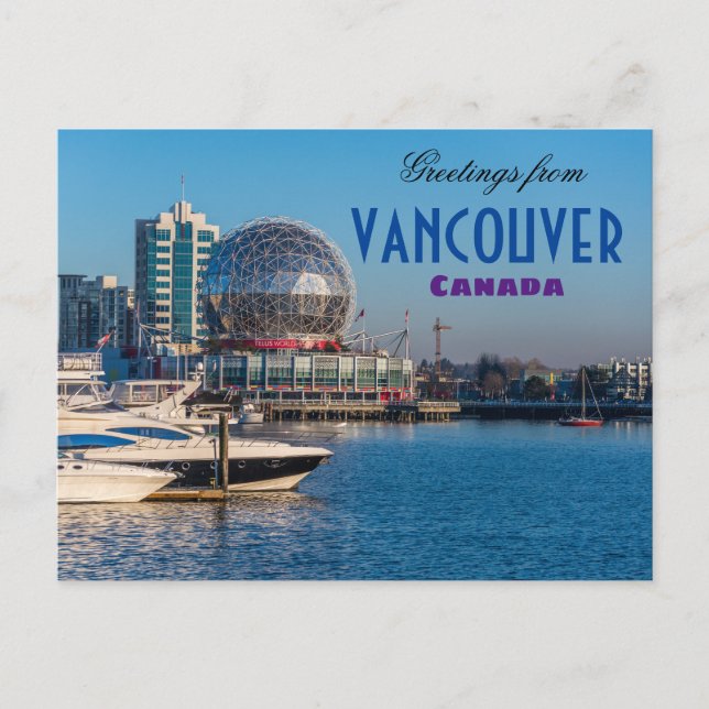 Saudações de Vancouver Canadá Cartão Postal (Frente)