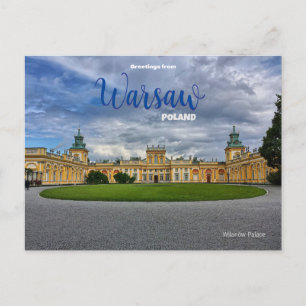 Saudações de Varsóvia Polônia Cartão Postal