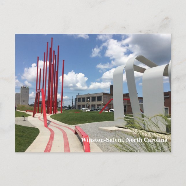 Saudações de Winston-Salem, NC. Cartão Postal (Frente)