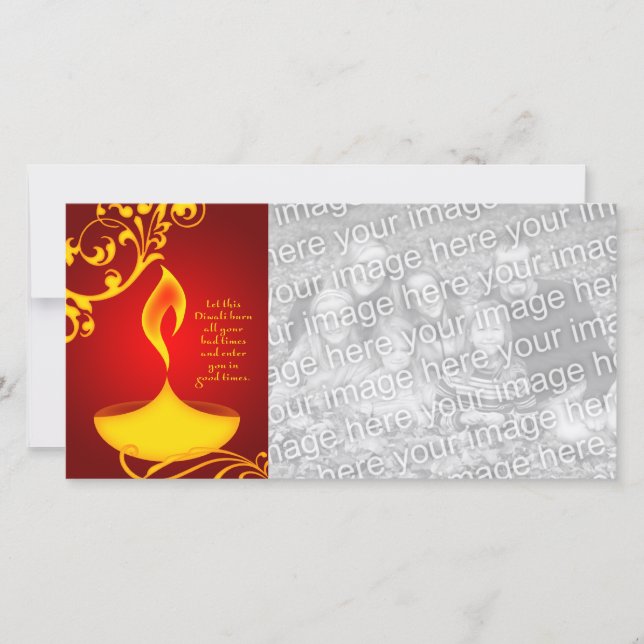 saudações diwali : luz elegante (Frente)