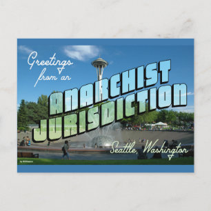 Saudações do Anarquista Seattle! Cartão Postal