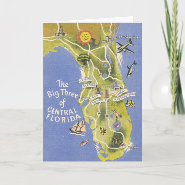 Saudações do Cartão Central da Flórida (Frente)