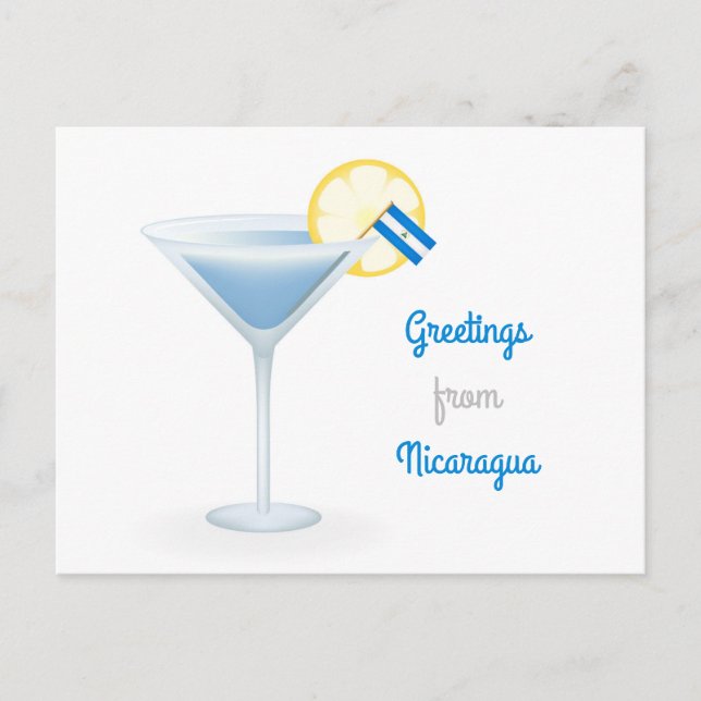 Saudações Do Cartão De Férias Cocktail Da Nicarágu (Frente)