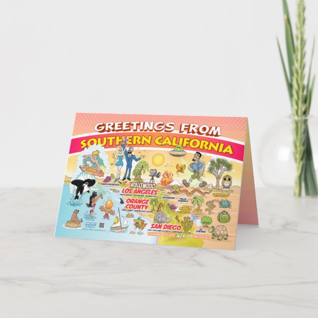 Saudações do Cartão de Vazio do Sul da Califórnia (Frente)