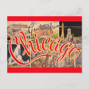 Saudações do Cartão Postal Antigo de Chicago