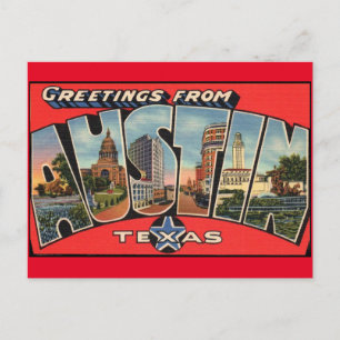 Saudações do cartão postal Austin Texas