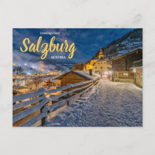 Saudações do cartão postal austríaco de Salzburgo