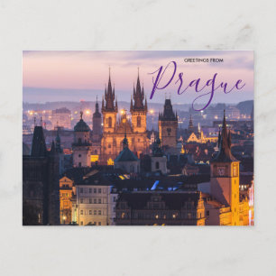 Saudações do Cartão Postal Cênico de Praga Tcheco