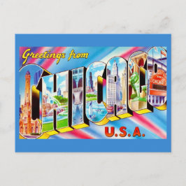 Saudações do Cartão Postal Colorido Louco de Chica