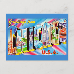 Saudações do Cartão Postal Colorido Louco de Chica