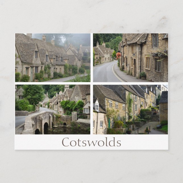 Saudações do cartão postal da Colagem Cotswolds (Frente)