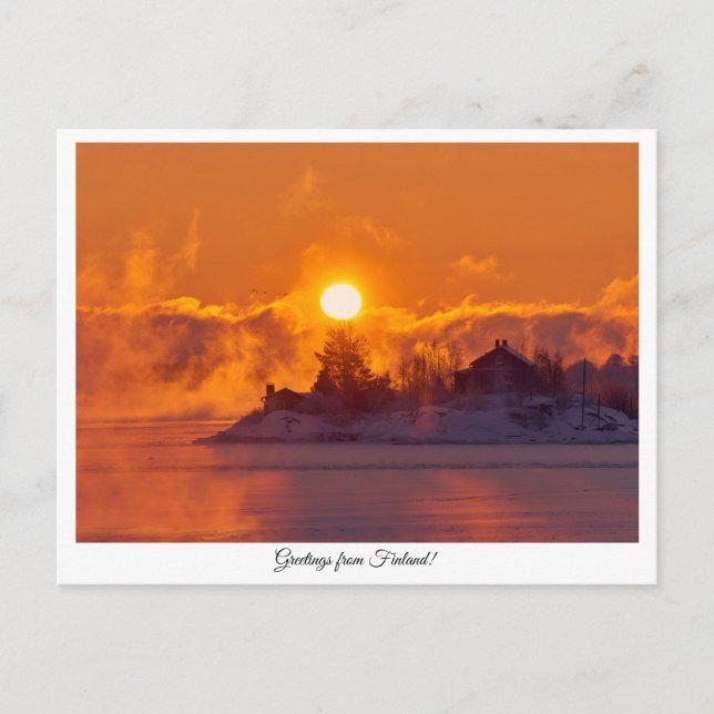 Saudações do cartão postal da Finlândia (Frente)