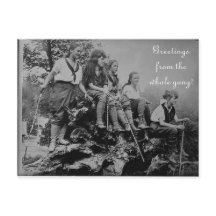 Saudações do cartão postal da gangue inteira