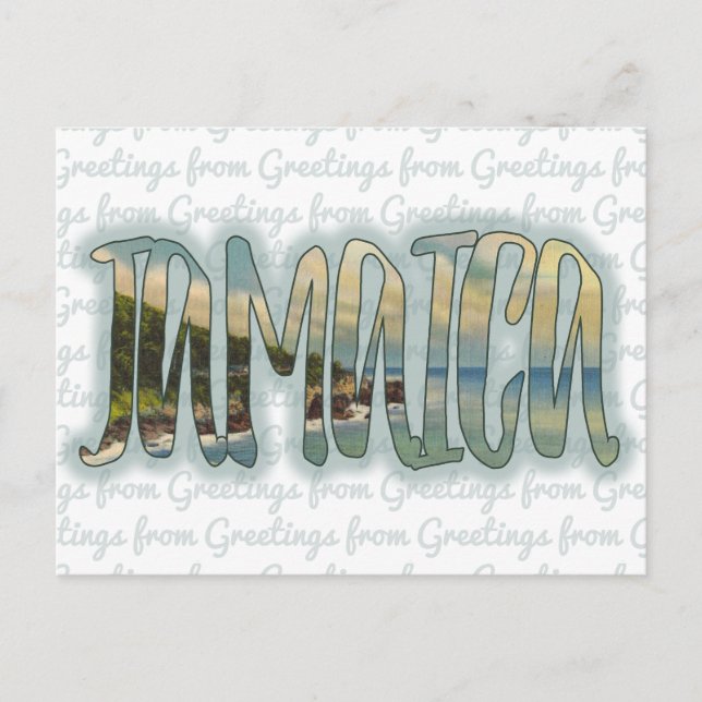 Saudações do cartão postal da Jamaica (Frente)