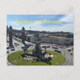 Saudações do cartão postal de Barcelona