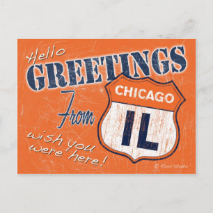 Saudações do Cartão Postal de Chicago Illinois