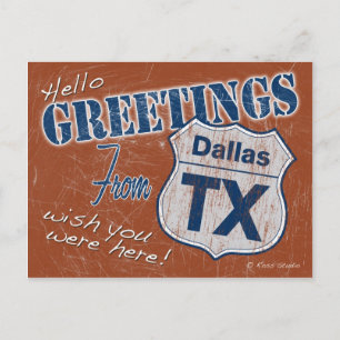 Saudações do cartão postal de Dallas Texas