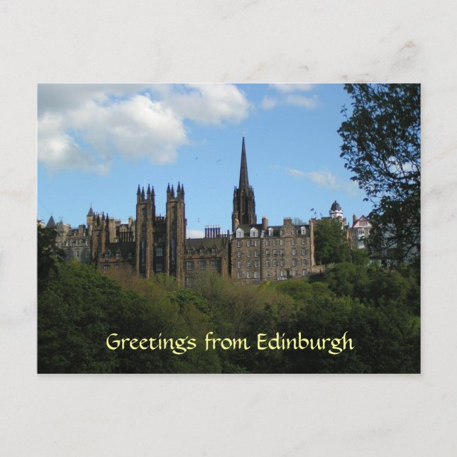 Saudações do cartão postal de Edimburgo (Frente)