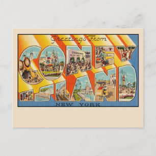 Saudações do cartão postal de letra grande de Cone