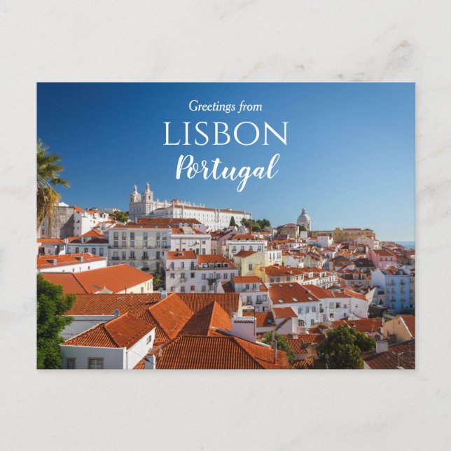 Saudações do Cartão Postal de Lisboa (Frente)