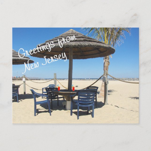 Saudações do Cartão Postal de Nova Jersey (Frente)