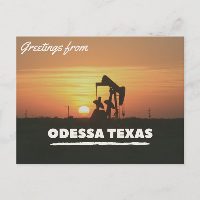 Saudações Do Cartão Postal De Odessa Texas (Frente)