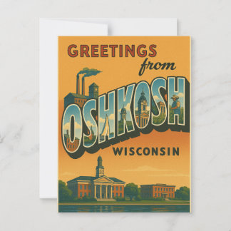 Saudações Do Cartão Postal De Oshkosh Wisconsin