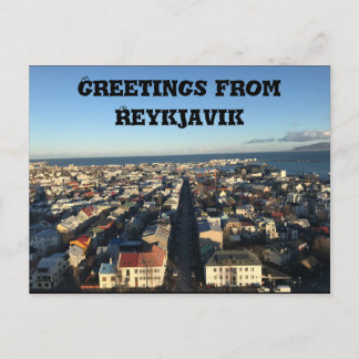 Saudações do cartão postal de Reykjavik