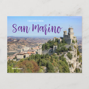 Saudações do Cartão Postal de São Marino