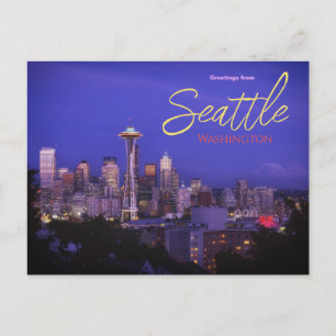 Saudações do cartão postal de Seattle Washington