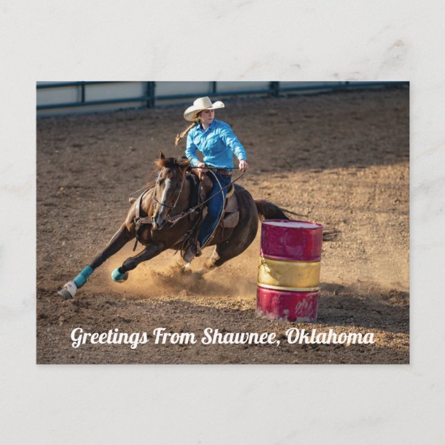 Saudações do Cartão Postal de Shawnee, Oklahoma (Frente)