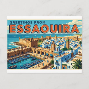 Saudações do Cartão Postal de Viagem Antigo de Ess