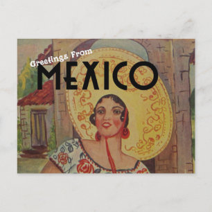 Saudações do cartão postal de viagem do México